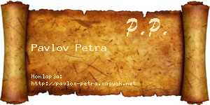 Pavlov Petra névjegykártya